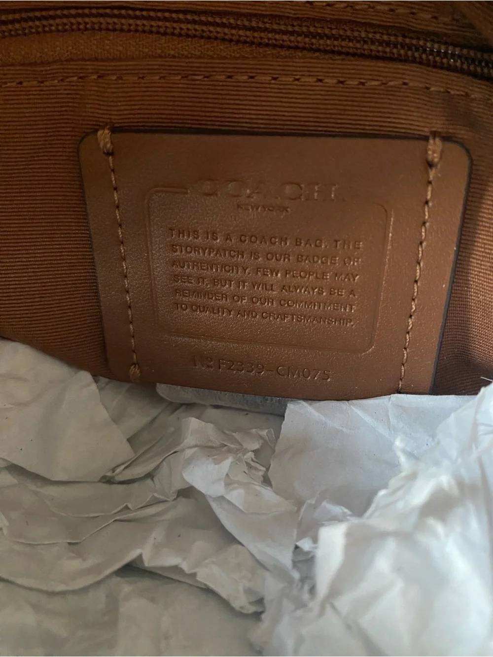 COACH MEADOW SHOULDER BAG -Suede and leather NWT